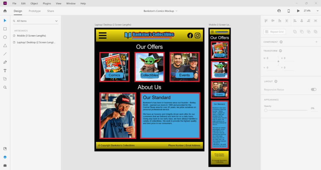 Bankston's Website Design